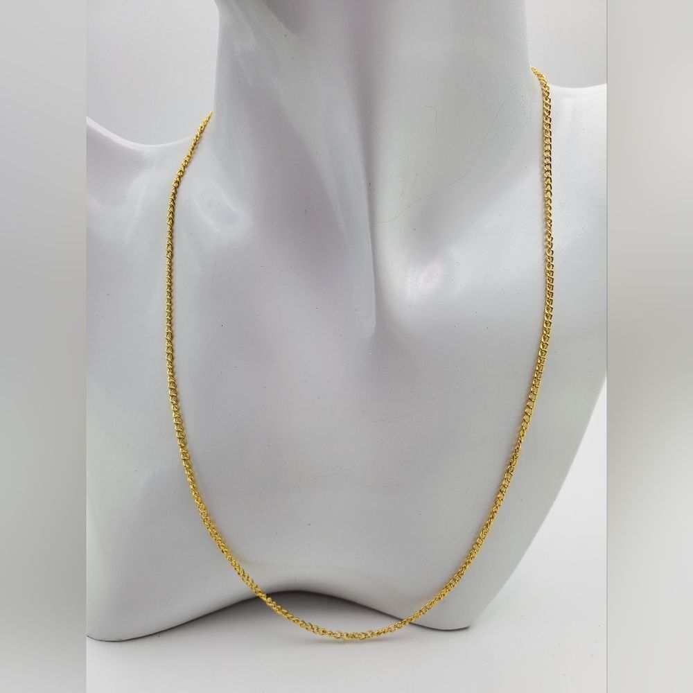 Gold tone lace necklace N0627‎